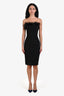 House of CB Black Feather Midi Bianca Dress Size XS