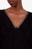 Roberto Cavalli Black Cape Beaded Neckline Dress Size 38