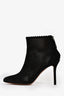 Alaïa Black Perforated Suede Ankle Boots Size 36