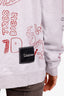 We11done Grey Graffiti Print Hoodie Size L