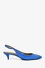 Hermès Blue Suede Slingback Heels Size 39