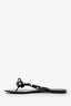 Valentino Black Rubber Rockstud Bow Sandals Size 39