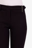 Brunello Cucinelli Black Virgin Wool Straight Leg Pants Size 36