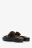 Hermès Black Leather 'Rivoli' Fringe Mules Size 38