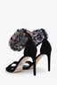 Stuart Weitzman Black Multicolour Mink Fur-Cuff 'Snowbiz' Heels Size 36.5