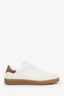 Loro Piana White Leather Suede Sneakers Size 36