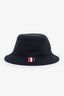 Thom Browne Navy Wool Classic 4-Bar Bucket Hat Size S