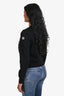 Moncler Black Wool Down Padded Maglia Tricot Alla Coreana Jacket Size S