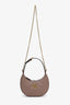 Gucci Dusty Pink Leather Half-Moon Mini Marmont Shoulder Bag with Strap