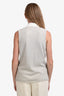 Pre-loved Chanel™ 2007 Grey Cashmere Embellished Top Size 42