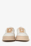 Gucci White/Pink GG Embossed Leather Sneakers Size 38.5