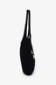 Miu Miu Black Wool Logo Shoulder Tote Bag