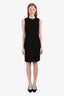 Theory Black Textured Fitted Sleeveless Shift Dress Size 4