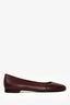 Hermès Burgundy Glossy Calfskin 'Neuilly' Ballerinas Size 38.5