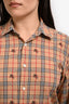 Burberry Beige Cotton Novacheck Button Down Shirt Size L