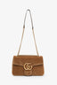 Gucci Brown Velvet GG Marmont Large Shoulder Bag