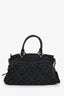 Louis Vuitton 2007 Black Monogram Denim 'Cabby MM' Bag