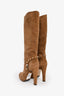Valentino Brown Suede Rockstud Knee High Boots Size 40