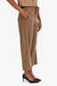 'S Max Mara Camel Wool Straight Leg Trousers Size 6