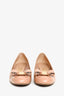 Salvatore Ferragamo Nude Patent Leather Vara Bow Detail Heel Size 37.5