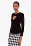 ALC Black Cut Out Front Long Sleeve Sweater Size S
