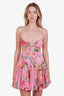 Rococo Sand Pink Floral Melinda Open Back Mini Dress Size L