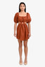 Faithful The Brand Brown Linen Midi Dress Size XS