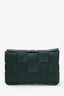 Bottega Veneta Green Intrecciato Leather Small Cassette Crossbody Bag