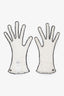 Christian Dior White/Black Fishnet Gloves Size 7