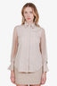 Brunello Cucinelli Brown Silk Button Up Shirt Size XS