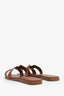 Hermès Gold Leather Oran Sandals Size 37