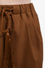 Max Mara Brown Wool Silk Blend 'Tabarin' Mini Skirt Size 42
