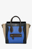 Celine 2015 Blue/Black/Taupe Nano Luggage Tote