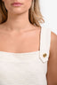 Gucci Terrycloth GG Monogram Button Detail Sleeveless Mini Dress Size M