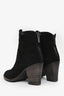 Aquatalia Black Suede Wooden Block Heel Ankle Boots Size 5
