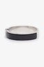 Hermès Palladium Plated Black Clic H Bracelet