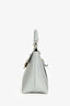 Roger Vivier Light Blue Leather 'Viv Cabas' Top Handle Bag With Strap