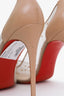 Christian Louboutin Beige Mesh Rosegold Crystal 'Follies' Size 42