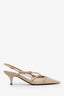 Miu Miu Beige Patent Leather Slingbacks Size 36