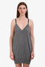 Erika Cavallini Semi Couture Grey Wool Cashmere Sweater Tank Dress Size L