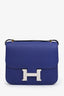 Hermès 2017 7T Bleu Électrique Epsom Leather Mini Constance 18 PHW