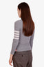 Thom Browne Grey Cashmere 4-Bar Cardigan Size 36