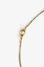 Pre-loved Chanel™ 2016 Gold Tone Crystal Flower Pendant Necklace