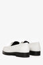 Hermès White Epsom Leather 'Faubourg' H Loafers Size 38