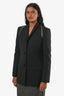 Alexander Wang Black Wool Blend Zipper Detail Jacket Size 4