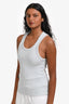 Agolde Light Blue Ribbed Crop Tank Top Size S