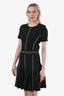 Robe évasée en maille noire Alexander McQueen, taille L