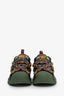Gucci Green Suede and Mesh Flashtrek Crystal Sneakers Size 36.5