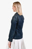 Christian Dior Dark Blue Denim Single Breasted Blazer Size 8