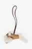 Hermès 2025 Etoupe/Craie Leather Shearling 'Budy' Dog Charm